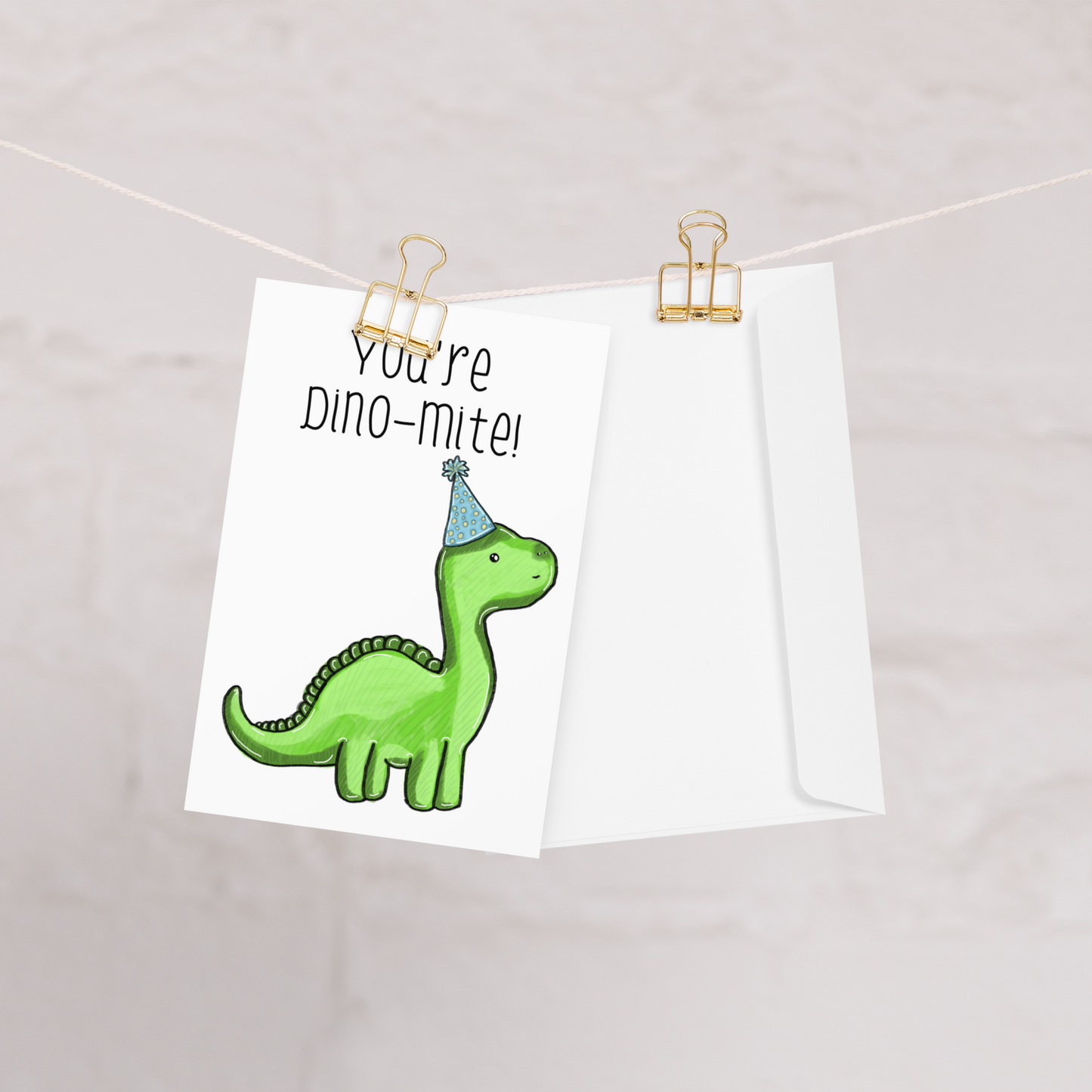 You’re Dino-mite! Have a Roaring Good Birthday Dinosaur Themed Greeting Card