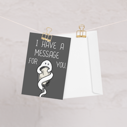 Ghost Mirror Message – Adult Ghost Themed Halloween Greeting Card