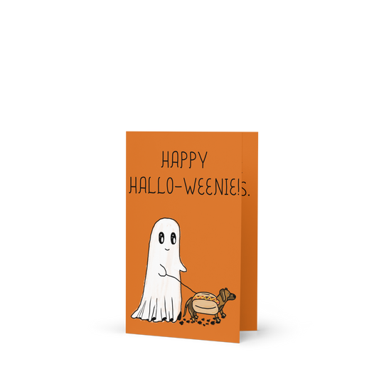 Happy Hallo-Weenie - Halloween Themed Greeting Card