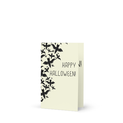 Happy Halloween Bats - Halloween Themed Greeting Card