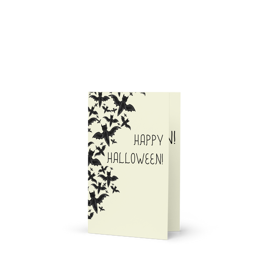 Happy Halloween Bats - Halloween Themed Greeting Card