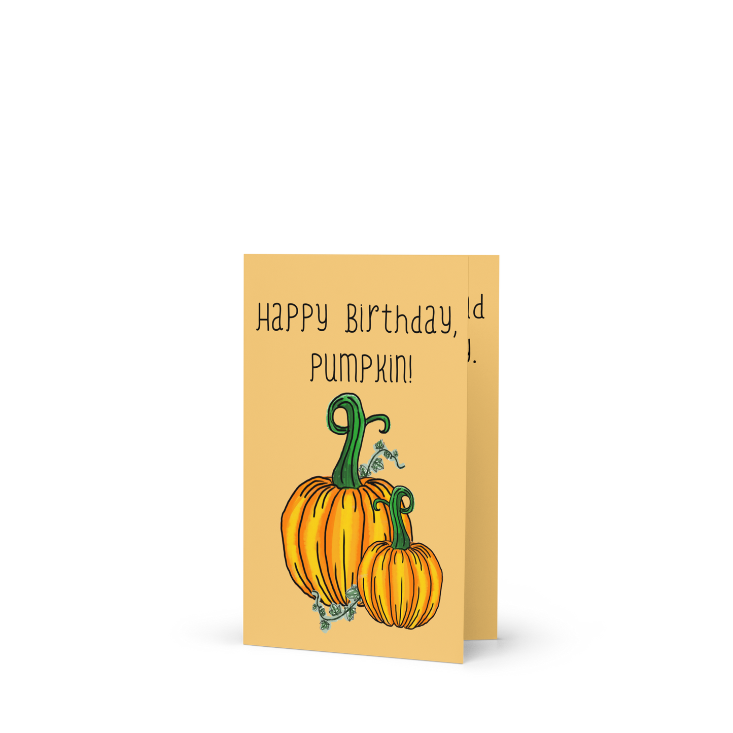 Happy Birthday Pumpkin – Fall-Themed Birthday Greeting Card