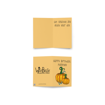 Happy Birthday Pumpkin – Fall-Themed Birthday Greeting Card