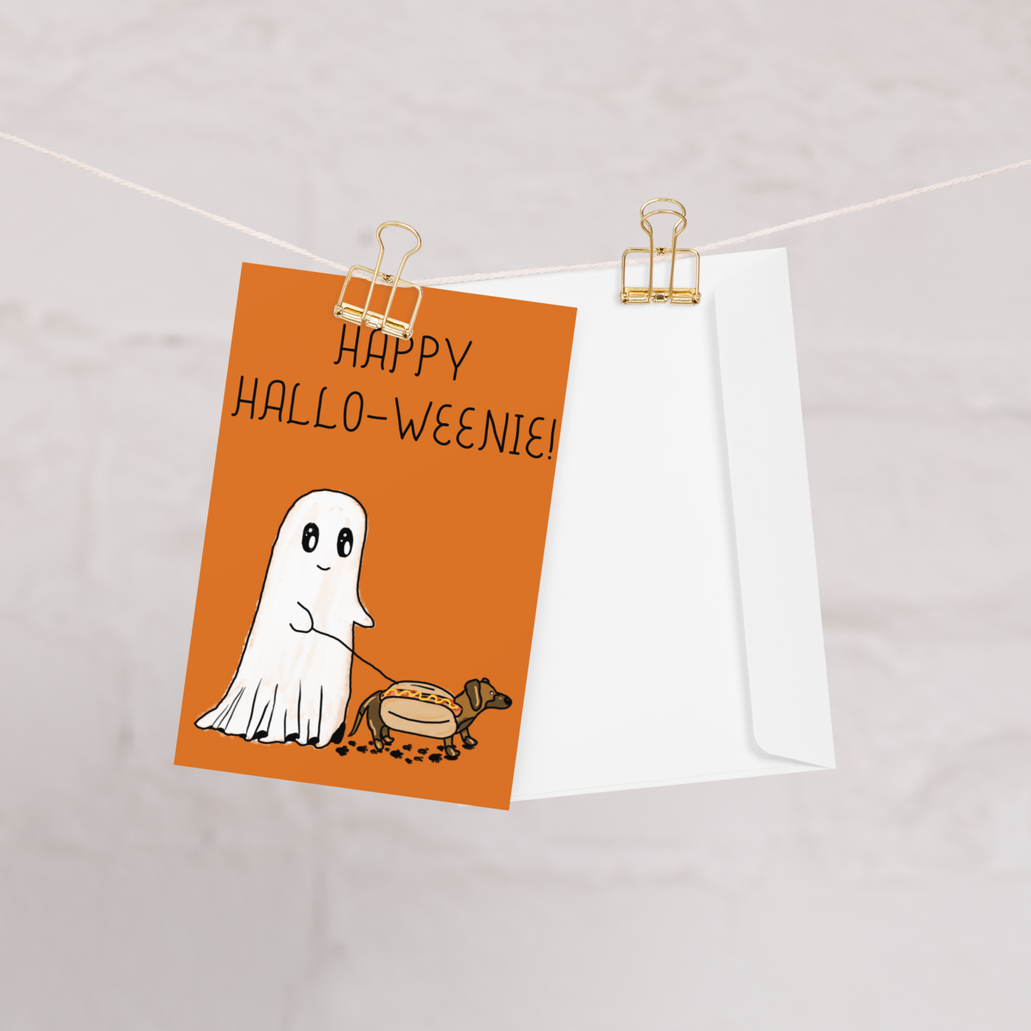 Happy Hallo-Weenie - Halloween Themed Greeting Card