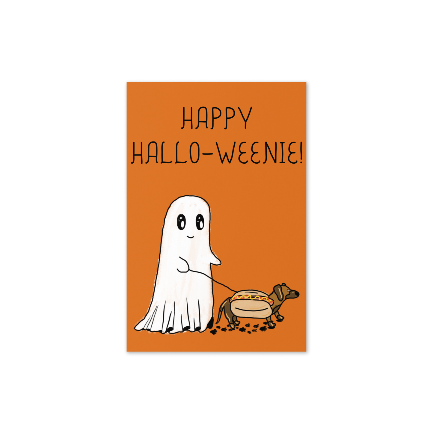 Happy Hallo-Weenie - Halloween Themed Greeting Card