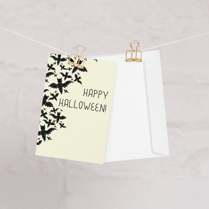 Happy Halloween Bats - Halloween Themed Greeting Card