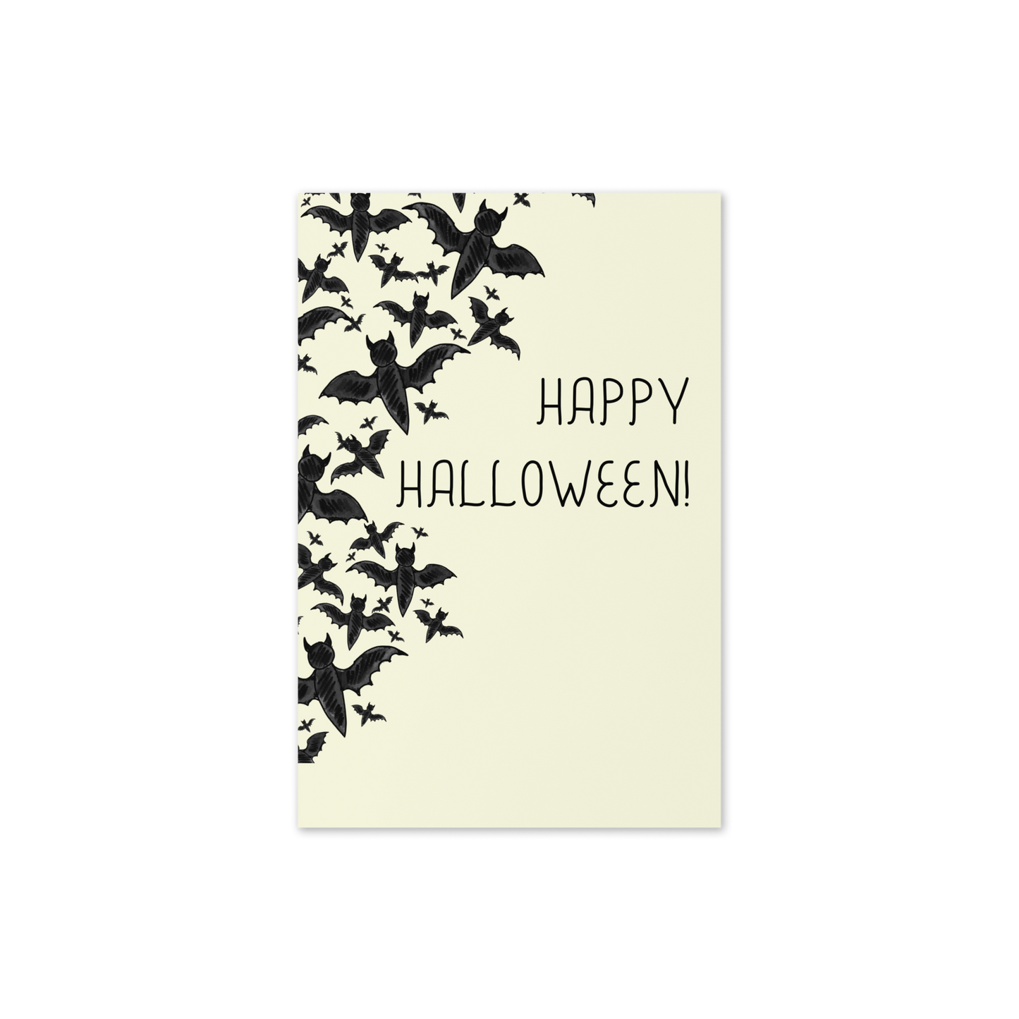 Happy Halloween Bats - Halloween Themed Greeting Card