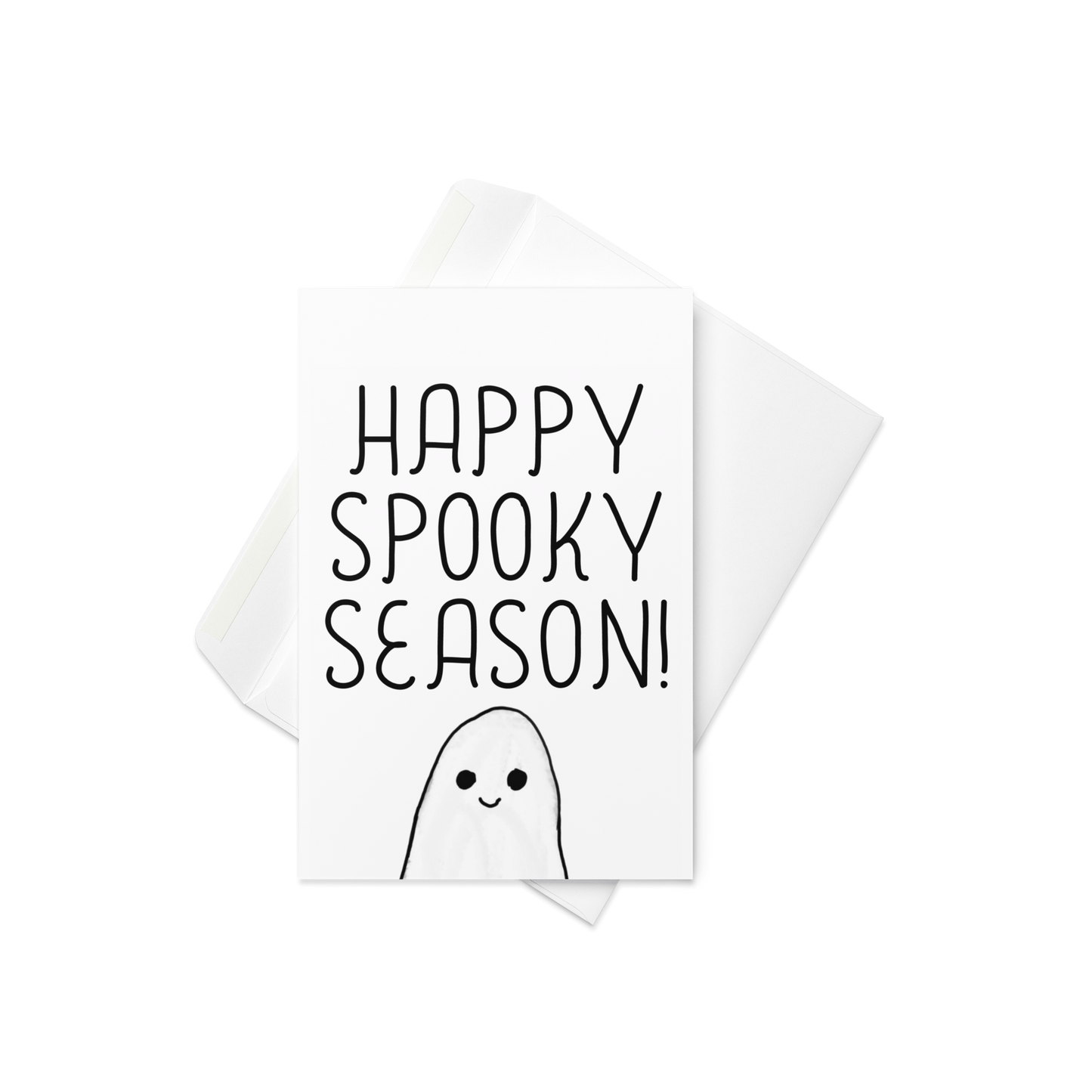 Happy Spooky Season! Ghost – Halloween-Themed Greeting Card