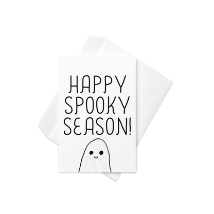 Happy Spooky Season! Ghost – Halloween-Themed Greeting Card