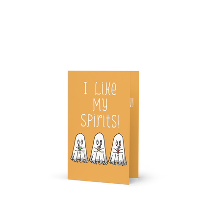 I Like My Spirits – Ghost-Themed Cocktail Greeting Card