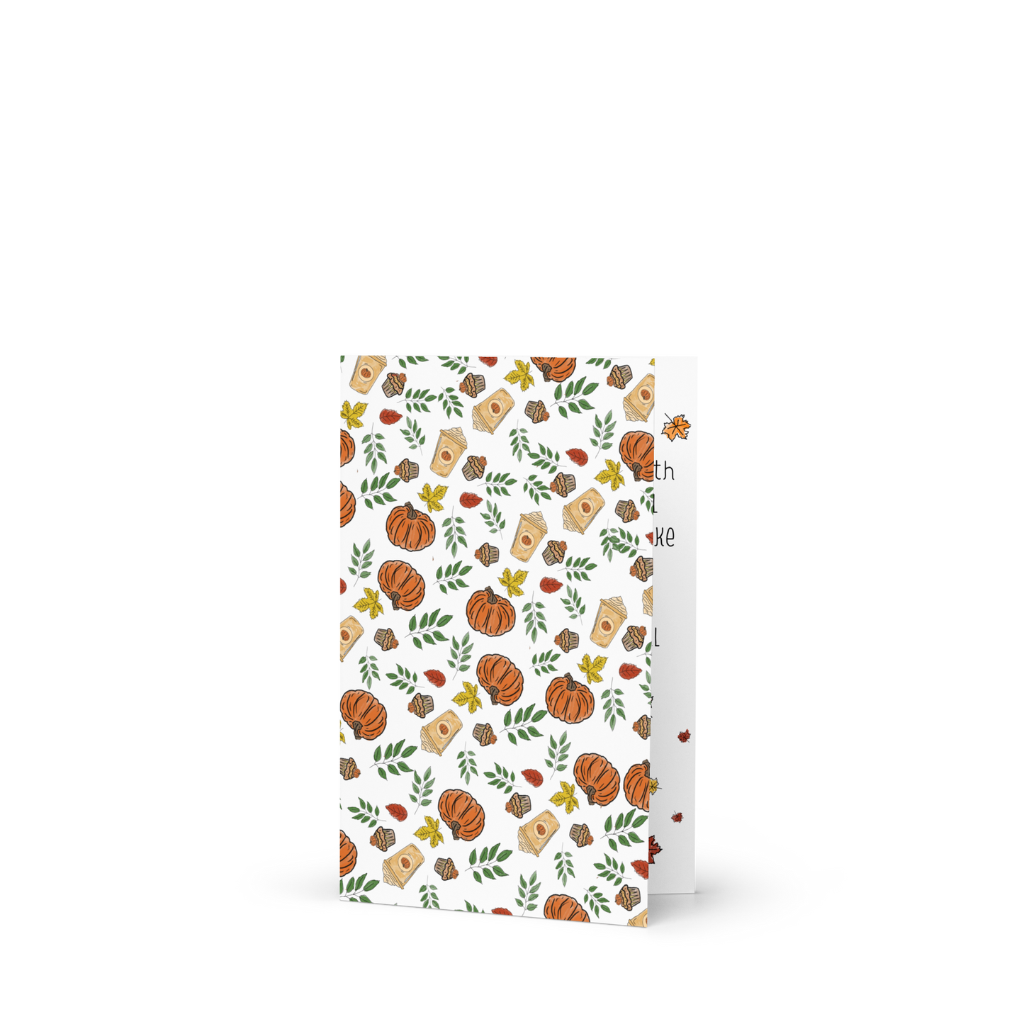 Happy Thanksgiving Autumn Pattern Greeting Card