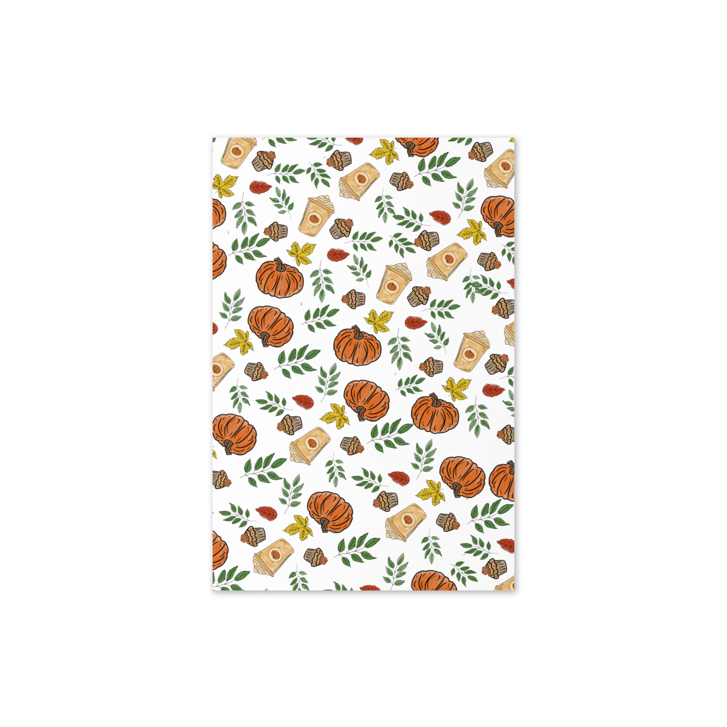 Happy Thanksgiving Autumn Pattern Greeting Card