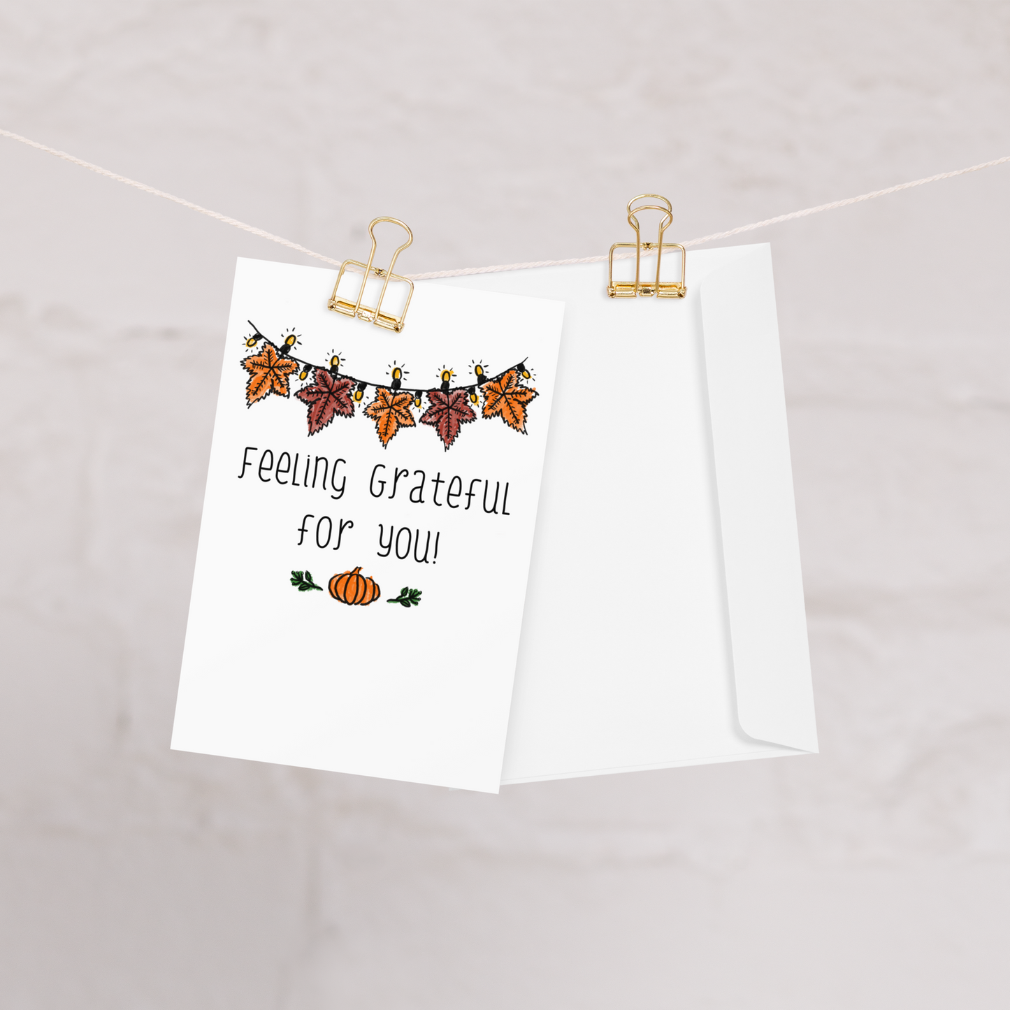 Feeling Grateful for You Autumn Greeting Card