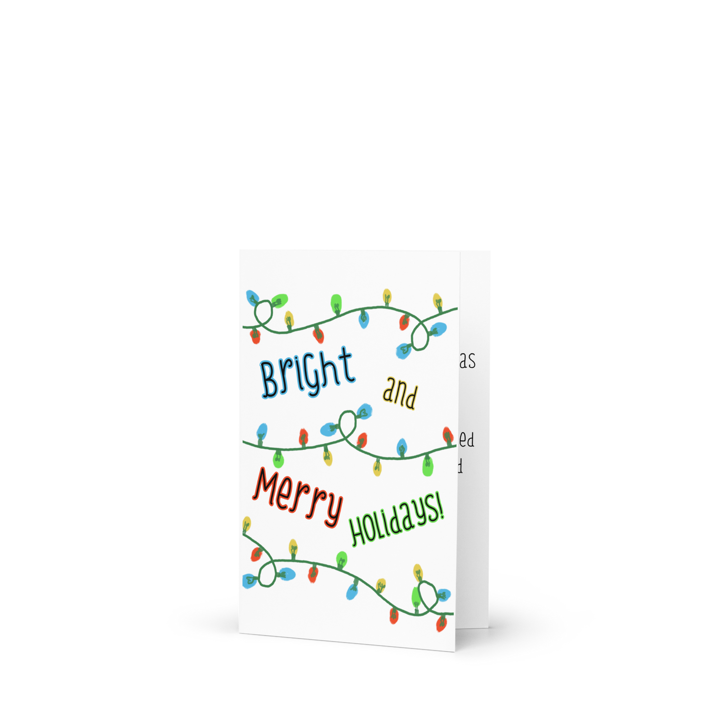 Bright & Merry Christmas Lights Holiday Card