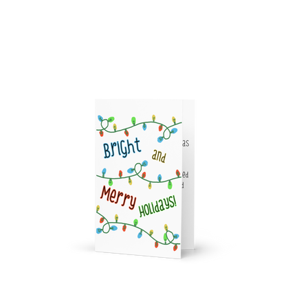 Bright & Merry Christmas Lights Holiday Card