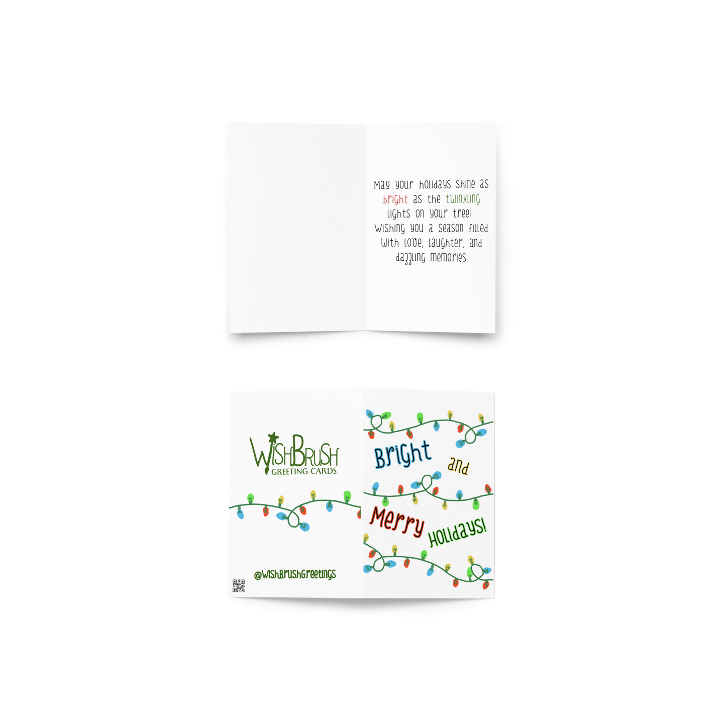 Bright & Merry Christmas Lights Holiday Card