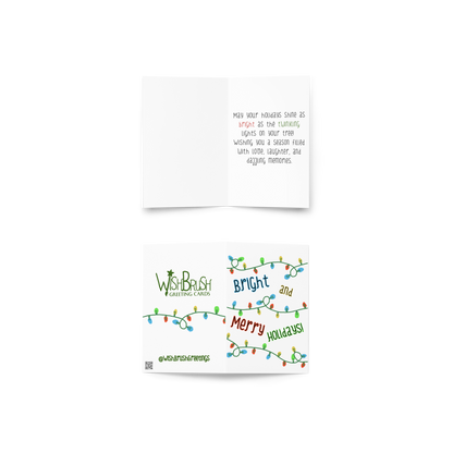 Bright & Merry Christmas Lights Holiday Card