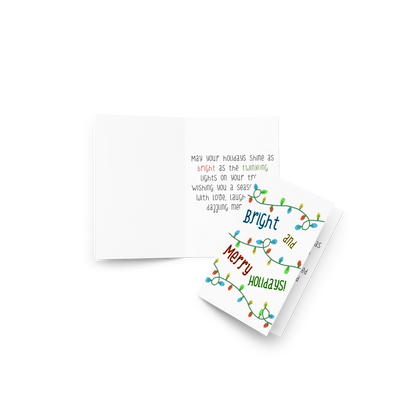 Bright & Merry Christmas Lights Holiday Card