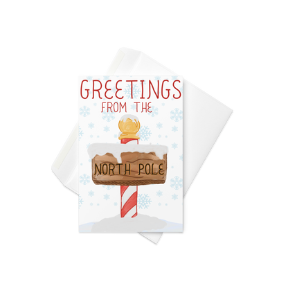 North Pole Greetings Holiday Card