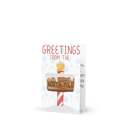 North Pole Greetings Holiday Card