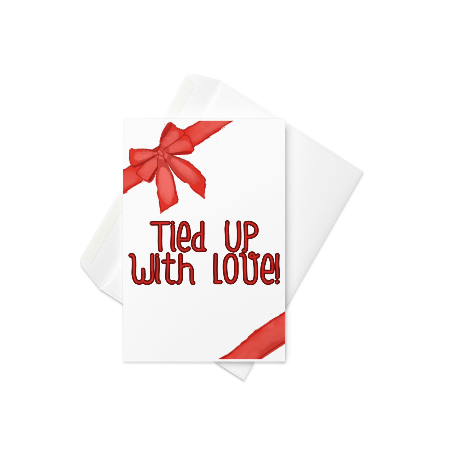 Tied Up With Love Holiday Card