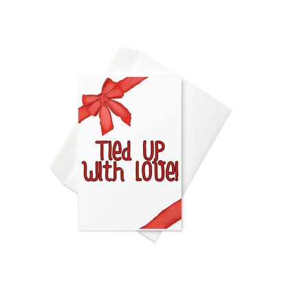 Tied Up With Love Holiday Card