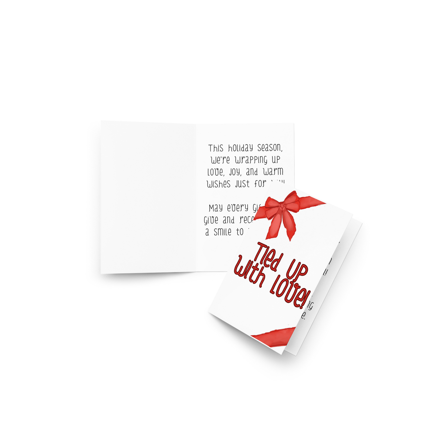 Tied Up With Love Holiday Card