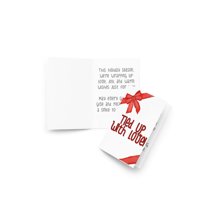 Tied Up With Love Holiday Card