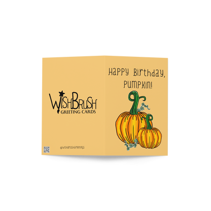 Happy Birthday Pumpkin – Fall-Themed Birthday Greeting Card