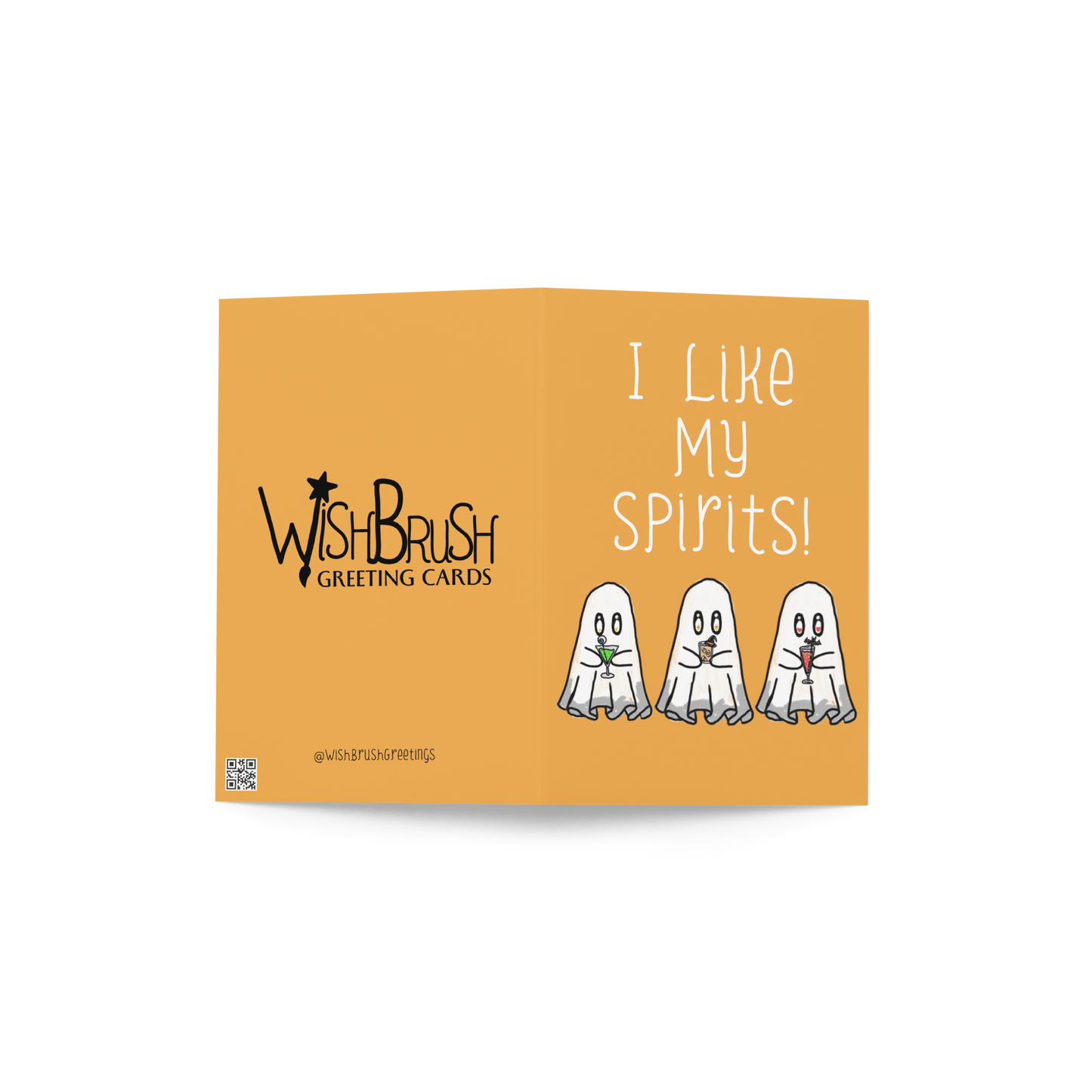 I Like My Spirits – Ghost-Themed Cocktail Greeting Card