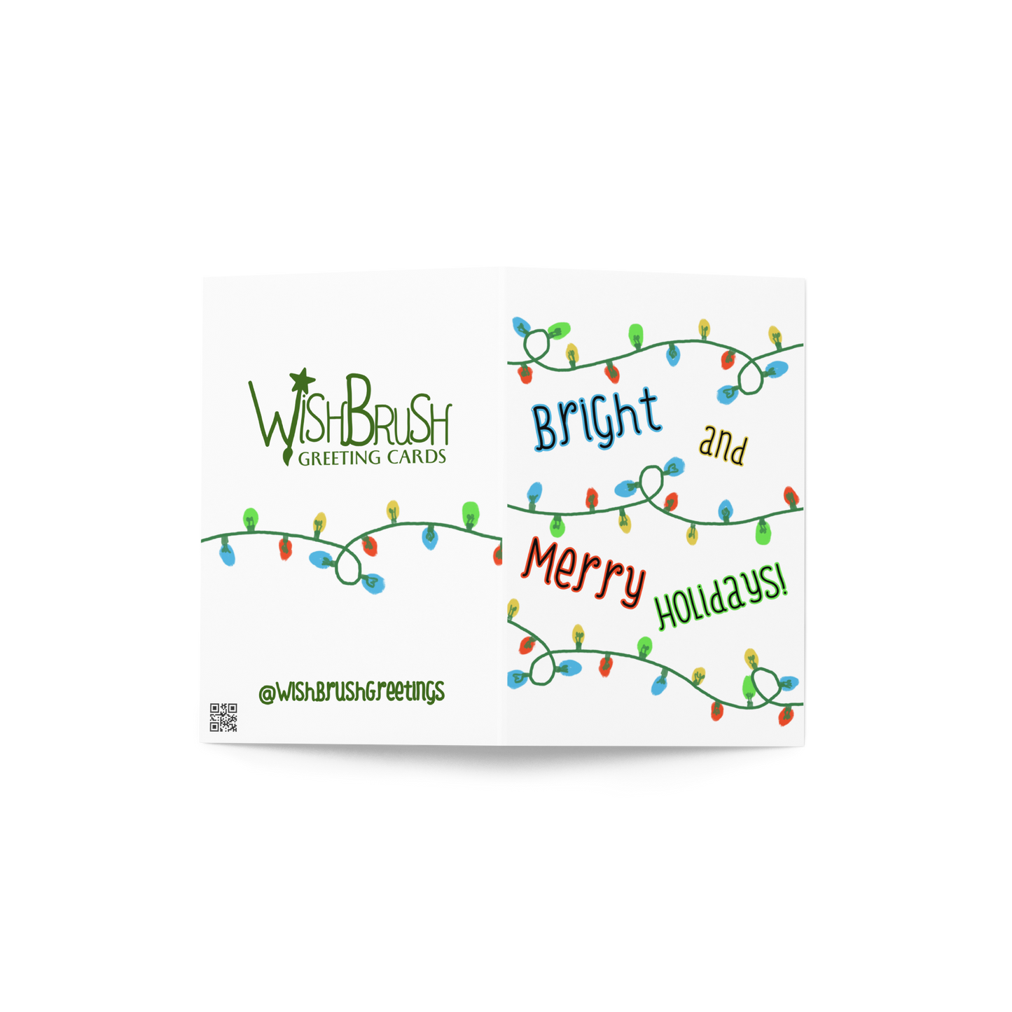 Bright & Merry Christmas Lights Holiday Card