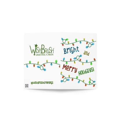 Bright & Merry Christmas Lights Holiday Card